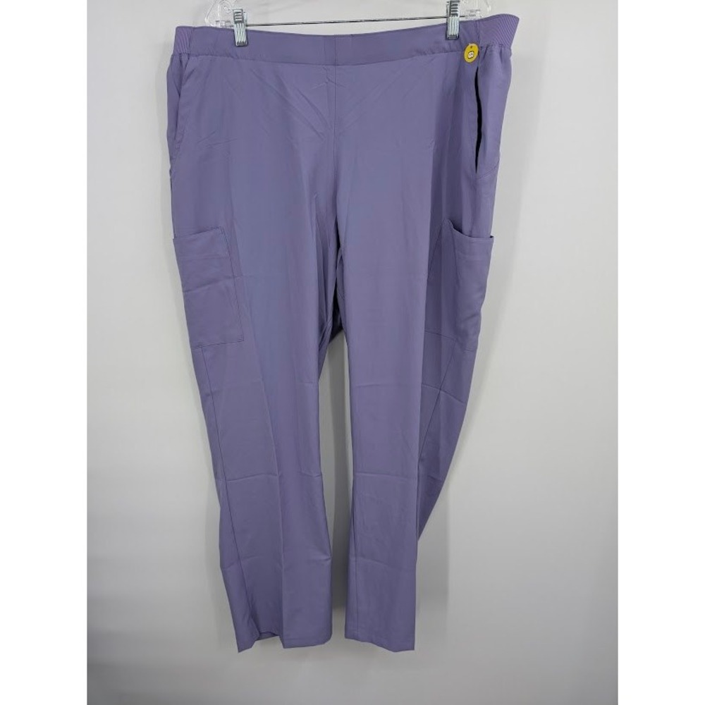 WonderWink Renew Women's Modern Fit Cargo Scrub Pants 2X Purple NWT‎
